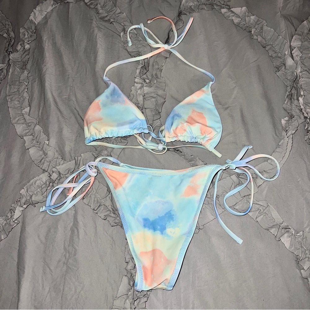 Tie Dye String Bikini Set